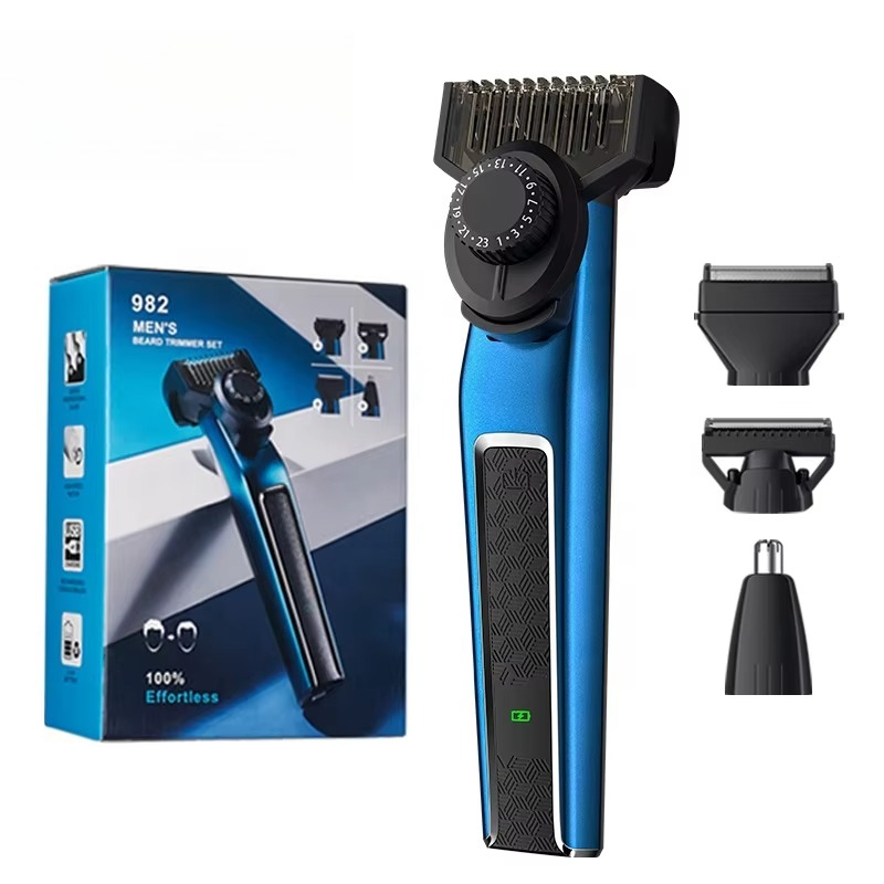 Grooming Men'S Eyebrows - ชุดเครื่องโกนหนวดเครา 982 สำหรับผู้ชาย เครื่องโกนขน ตัดแต่งขนตามร่างกาย ดูแลผิว